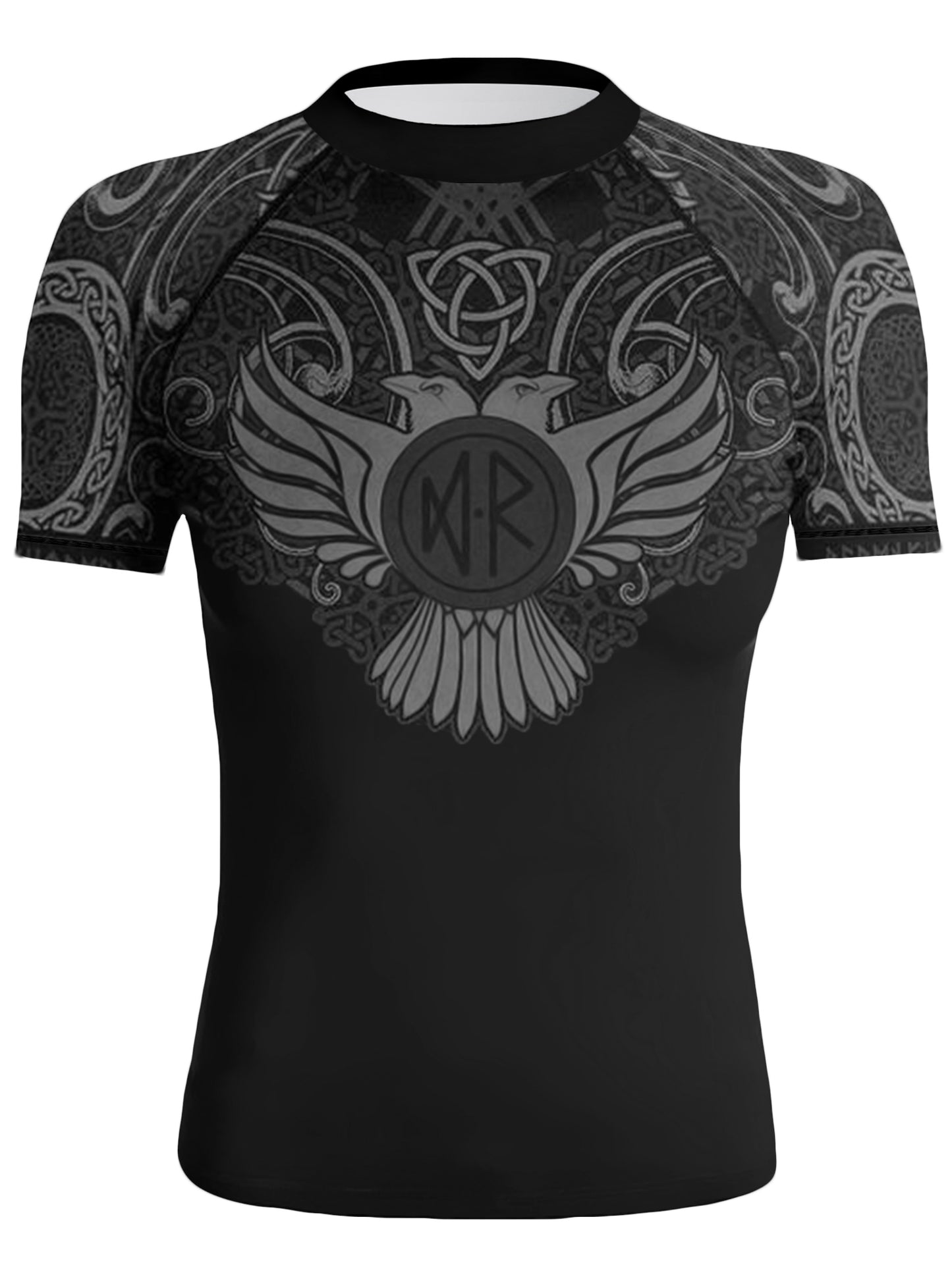 Raven Fightwear Women's Nordic BJJ Rash Guard Short Sleeve MMA Black