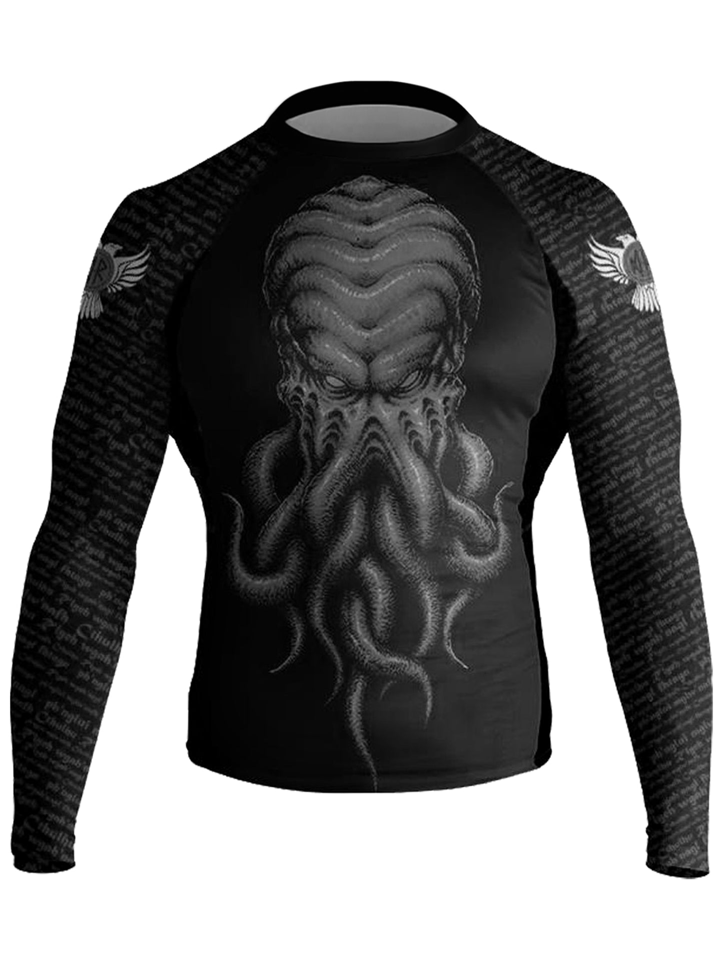 Raven Fightwear Men's Cthulhu Jiu Jitsu BJJ Rash Guard MMA Black Edition