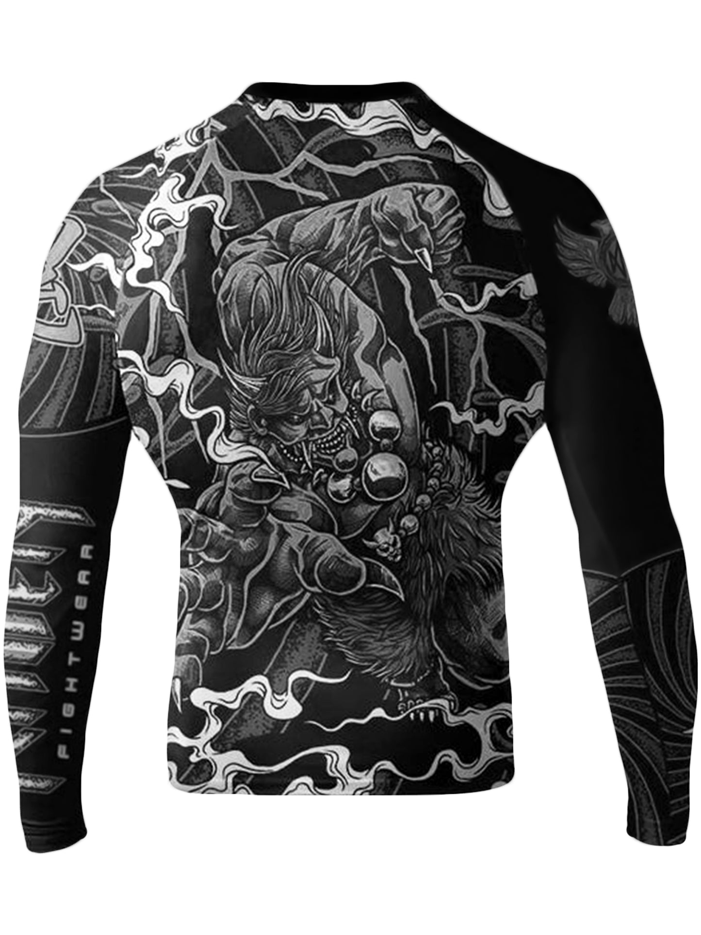 Raven Fightwear Men's The Oni of Rashoumon BJJ Jiu Jitsu Rash Guard MMA Black Edition