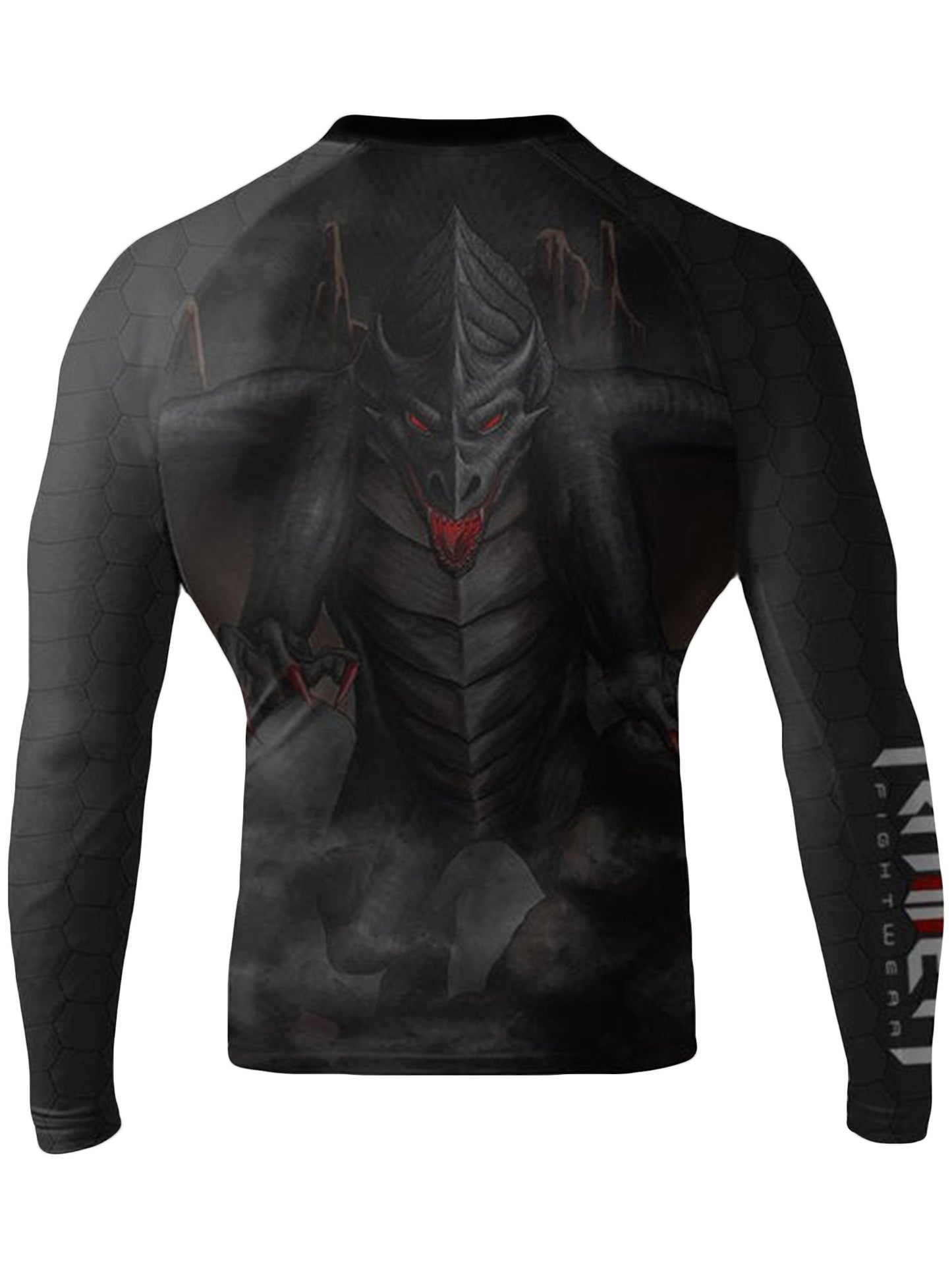 Raven Fightwear Men's Black Dragon BJJ Jiu Jitsu Rash Guard MMA