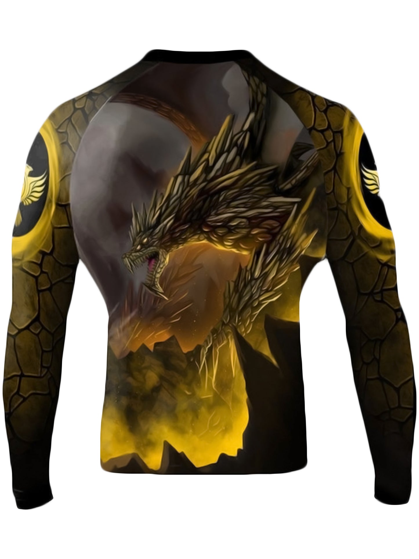 Raven Fightwear Men's Earth Dragon BJJ Jiu Jitsu Rash Guard MMA