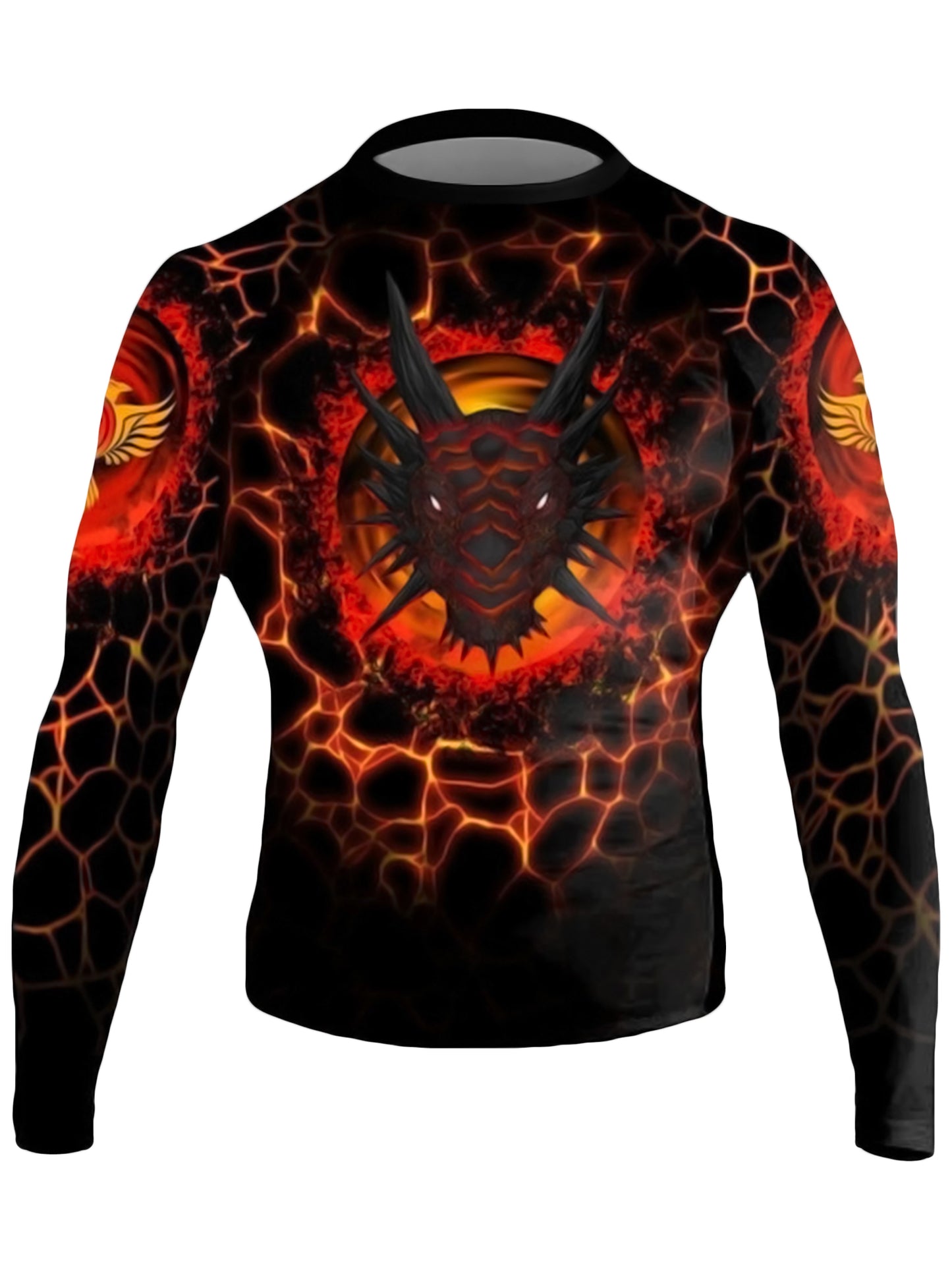 Raven Fightwear Men's Lava Dragon BJJ Jiu Jitsu Rash Guard MMA