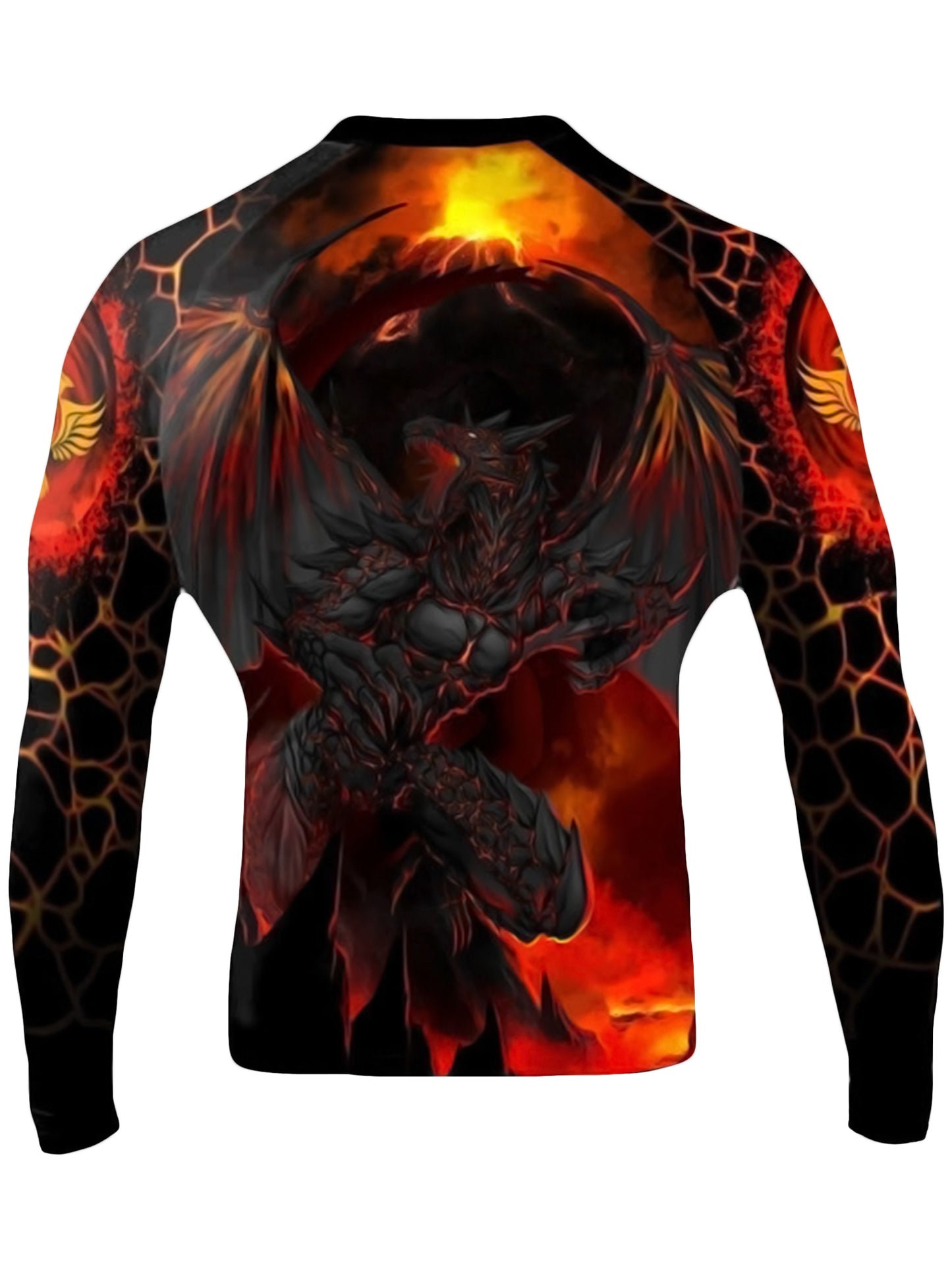 Raven Fightwear Men's Lava Dragon BJJ Jiu Jitsu Rash Guard MMA