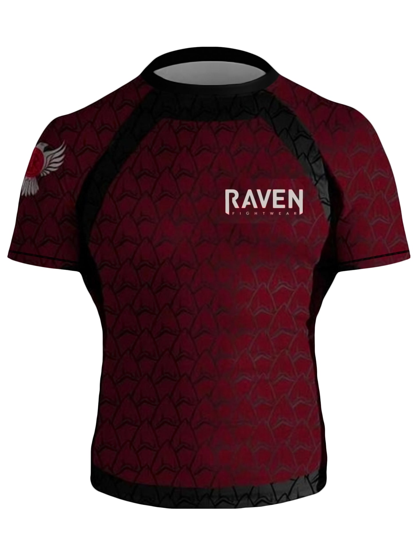 Raven Fightwear Men's Shark Attack BJJ Rash Guard Short Sleeve MMA