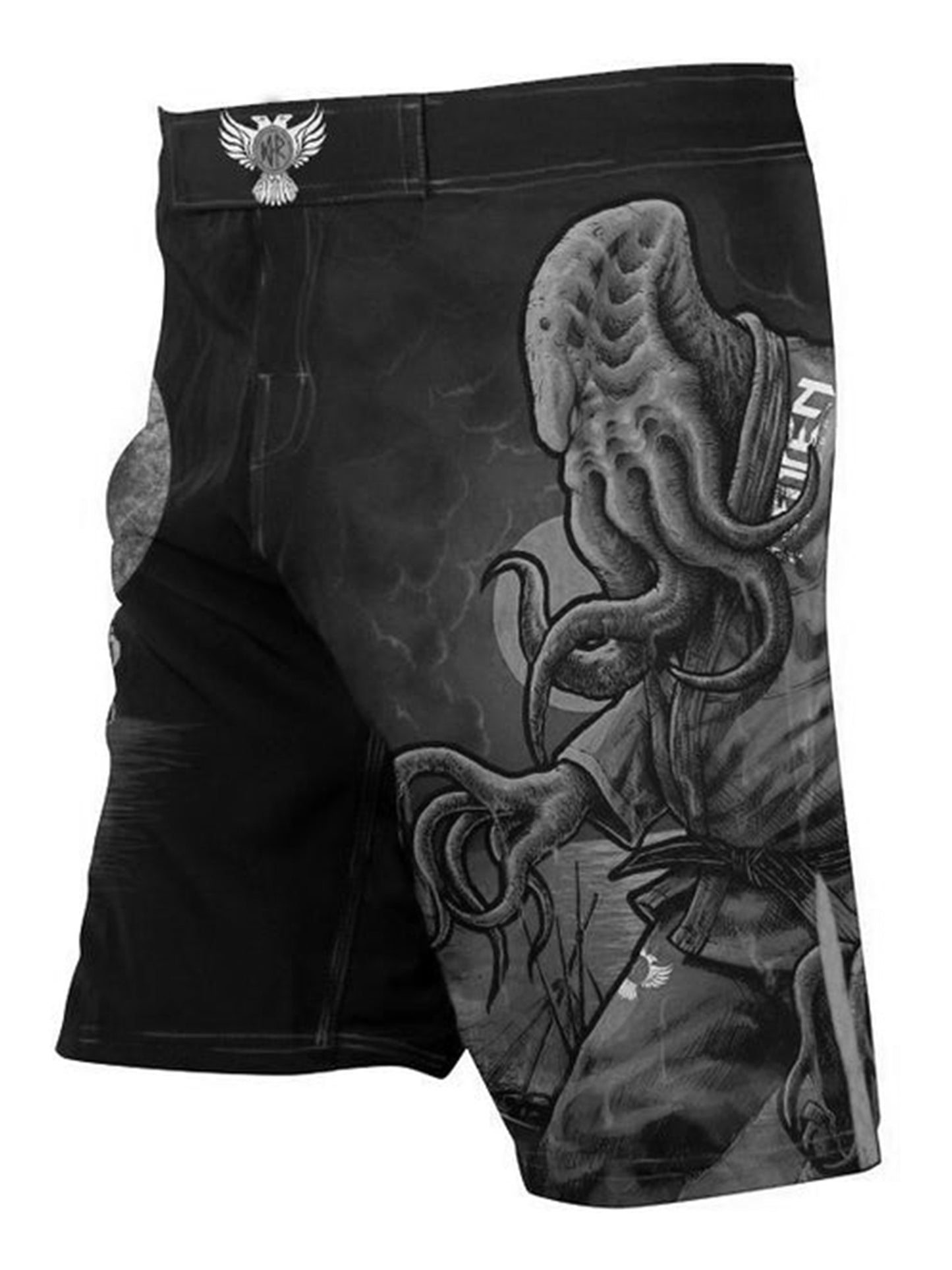 Raven Fightwear Men's BJJ Horror Cthulhu MMA Shorts BJJ Black Edition