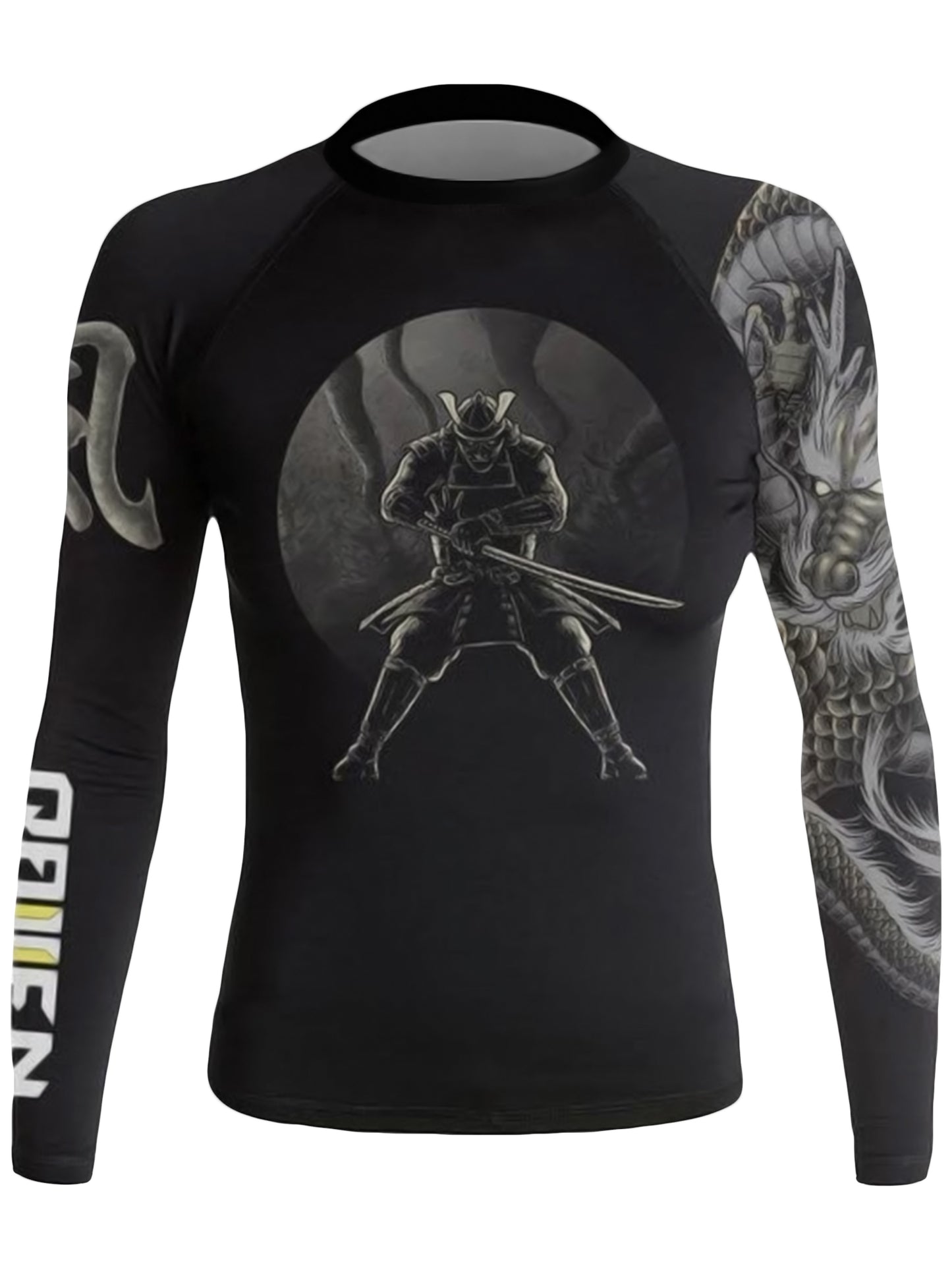 Raven Fightwear Women's Wind Element Dragon BJJ Rash Guard MMA Black