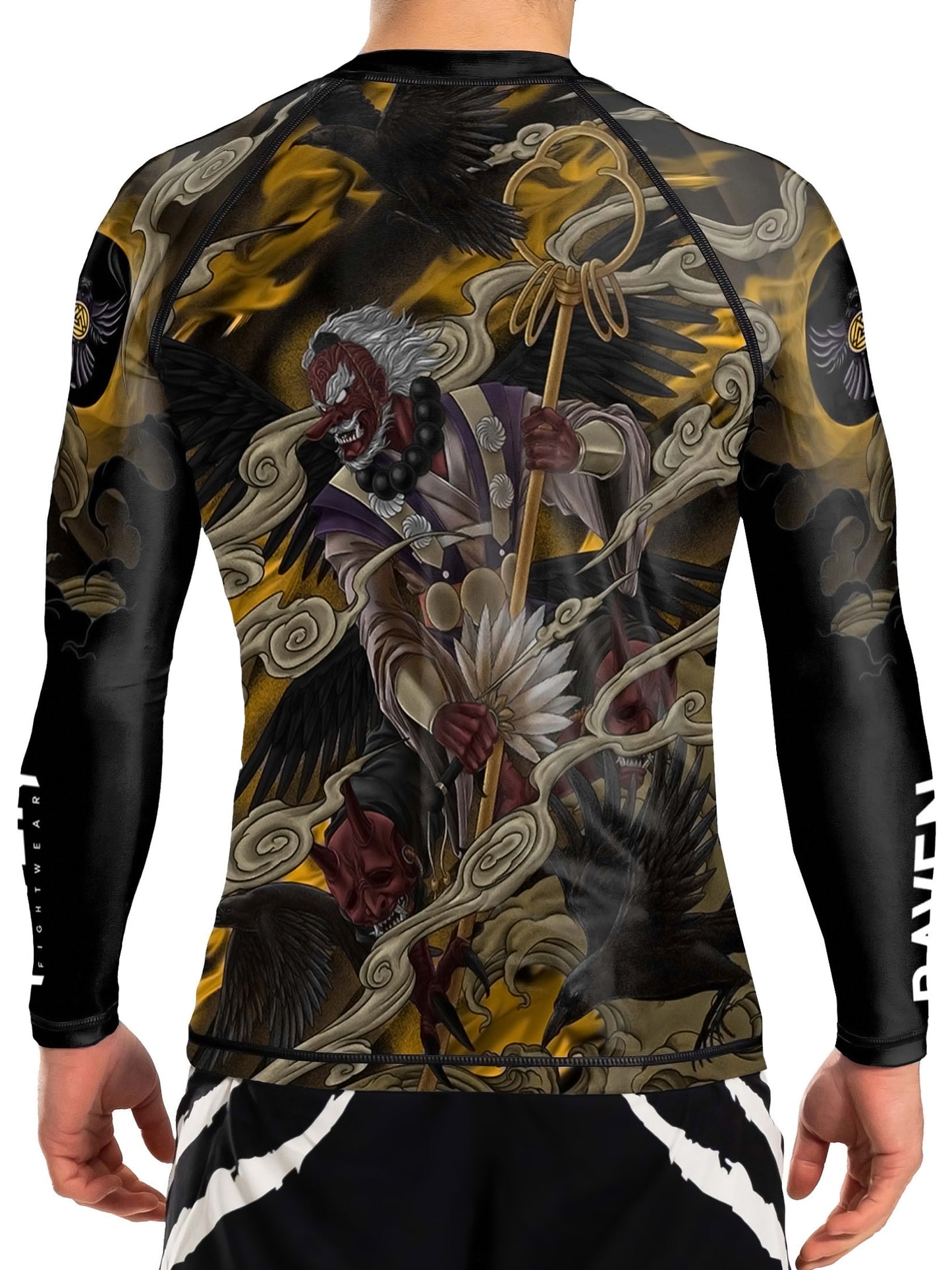 Raven Fightwear Men's The Tengu BJJ Rash Guard MMA Black