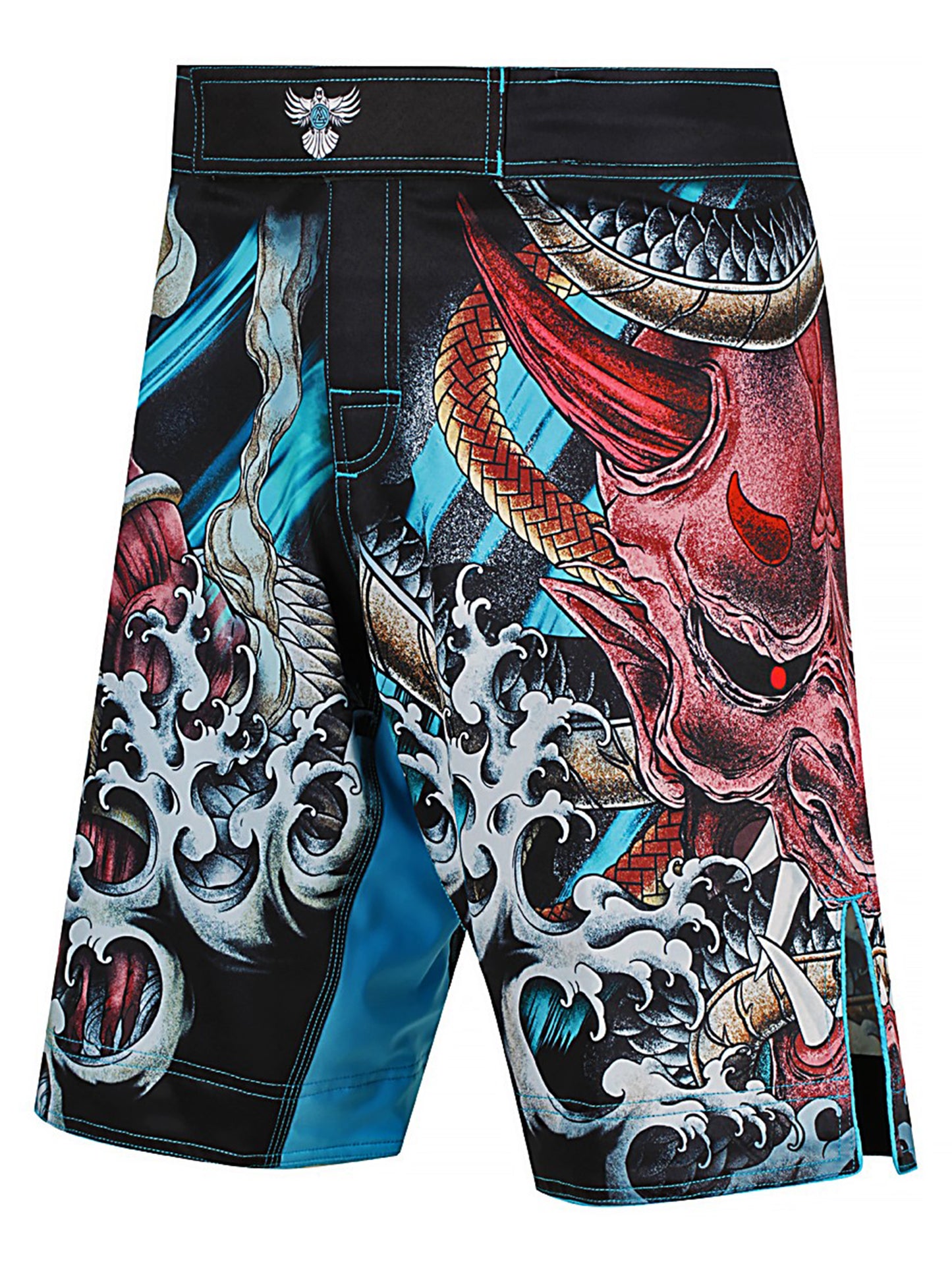 Raven Fightwear Men's Oni and Dragon MMA Shorts BJJ Black