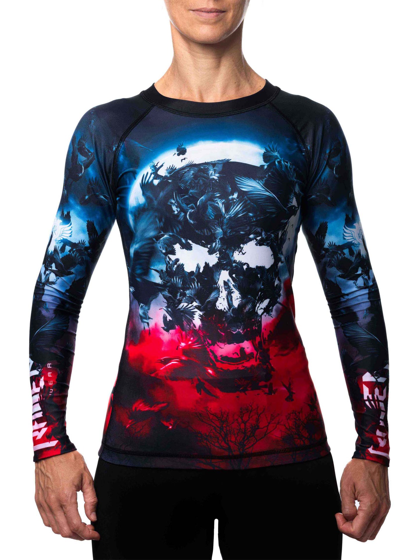 Raven Fightwear Women's The Unkindness BJJ Rash Guard MMA Black