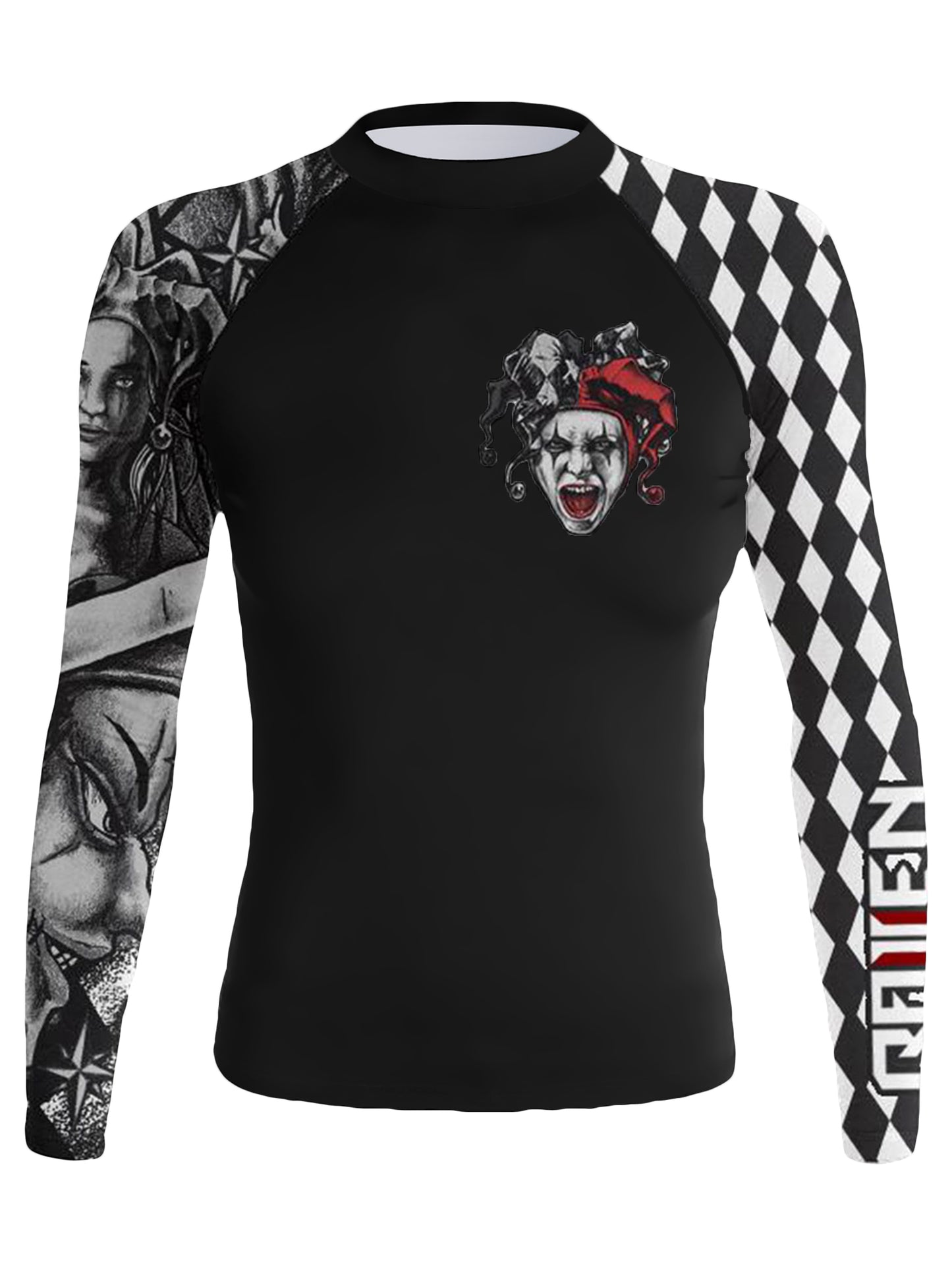 Raven Fightwear Women's The Harlequin Serenity BJJ Rash Guard MMA Black