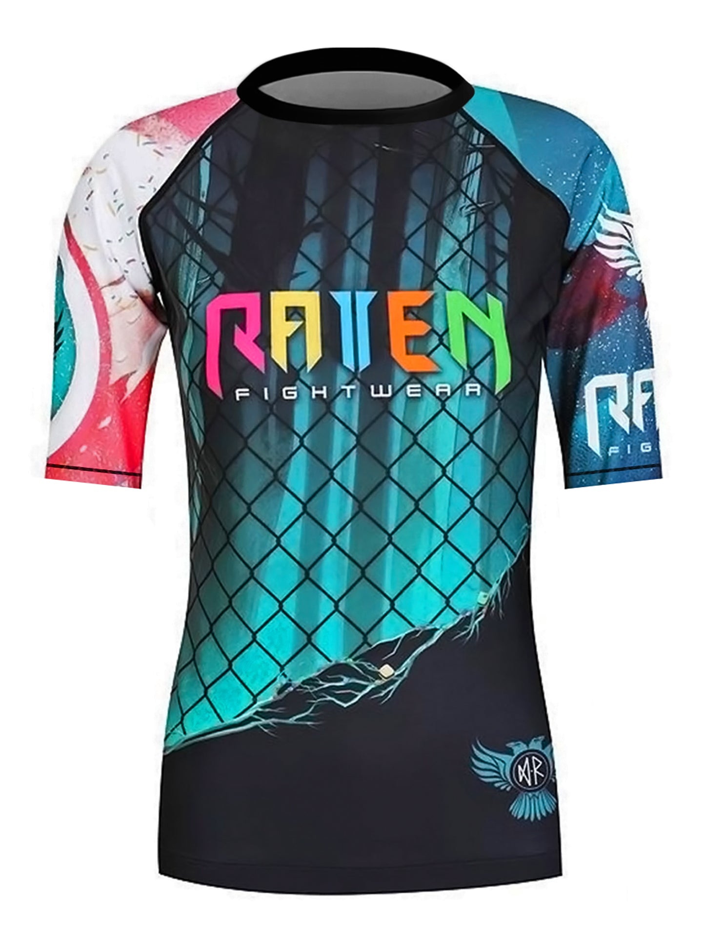 Raven Fightwear Women's The Candy BJJ Rash Guard Short Sleeve MMA Black