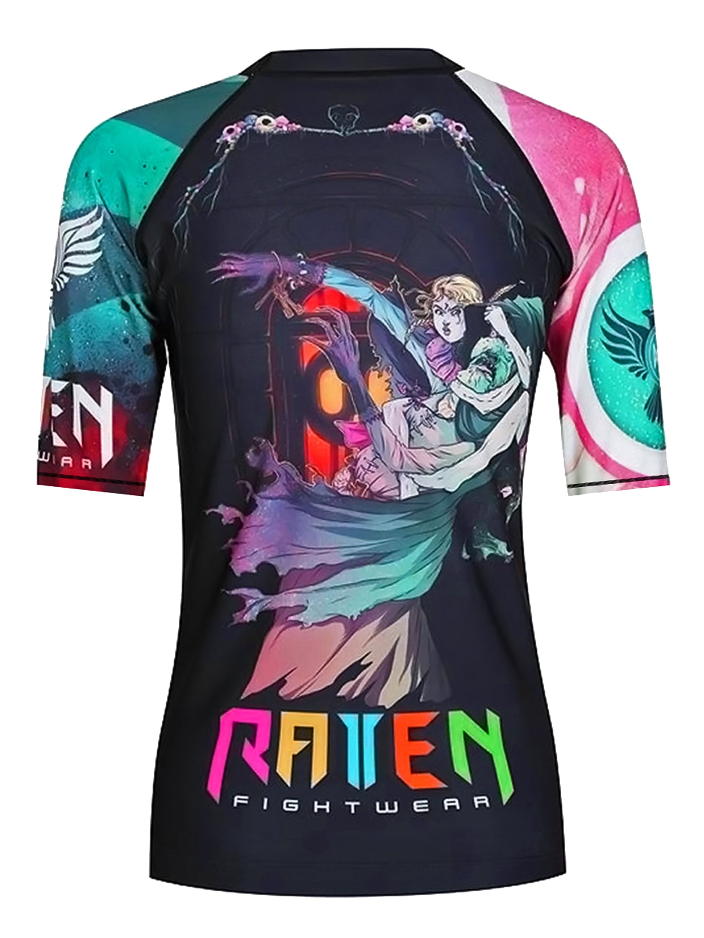 Raven Fightwear Women's The Candy BJJ Rash Guard Short Sleeve MMA Black