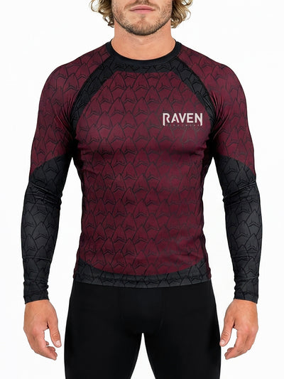 Raven Fightwear Men's Shark Attack MMA BJJ Long Sleeve Rash Guard