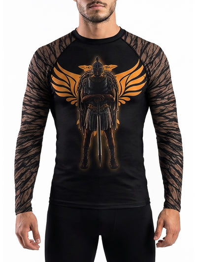 Raven Fightwear Men's Archangel MMA BJJ Rash Guard Black