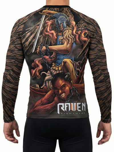Raven Fightwear Men's Archangel MMA BJJ Rash Guard Black