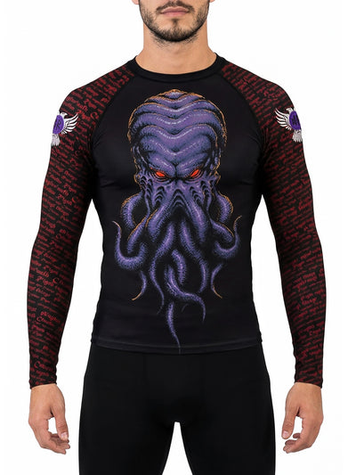 Raven Fightwear Men's Cthulhu MMA BJJ Rash Guard Black