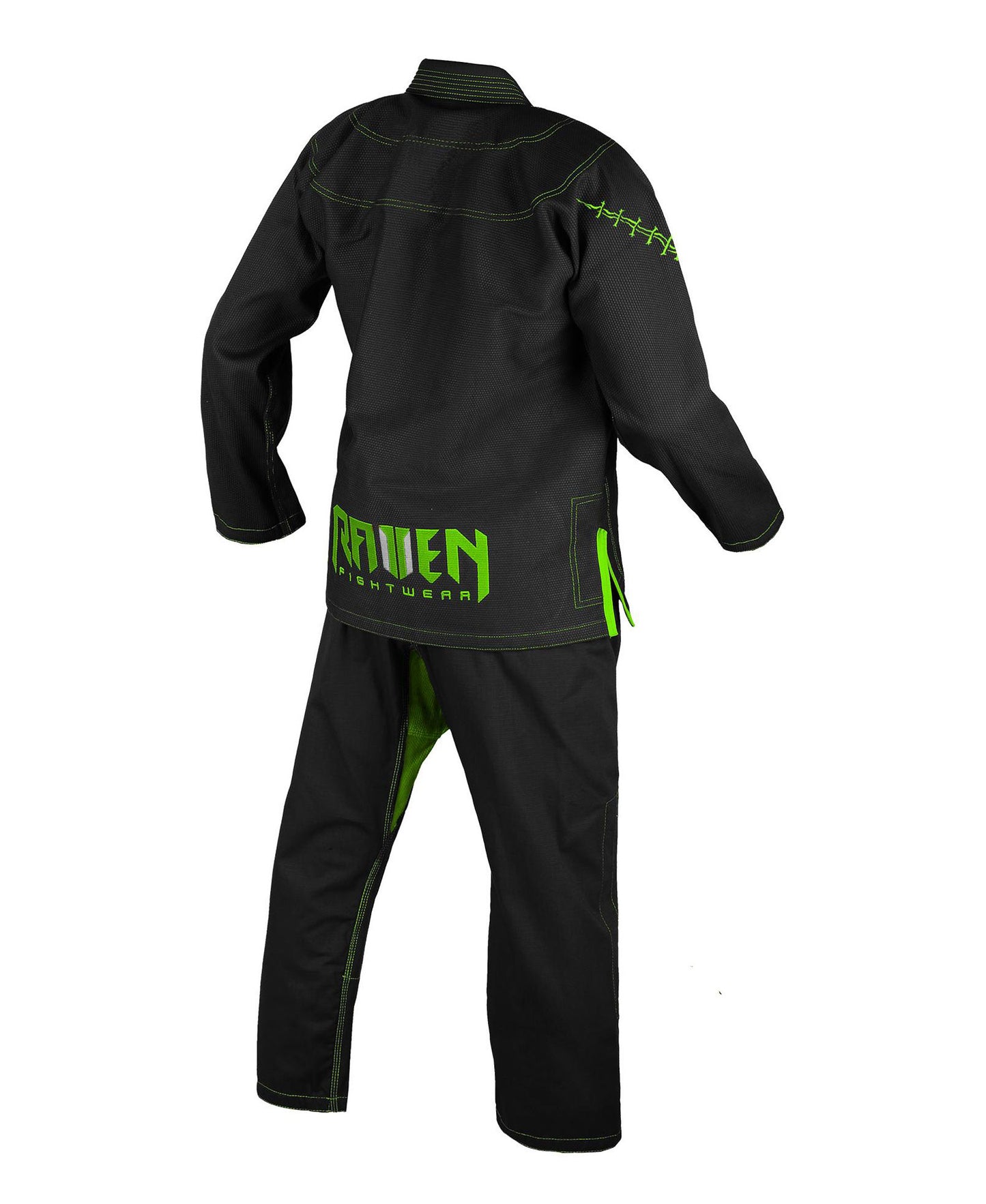 Raven Fightwear Men's BJJ Horror Frankenstein's Monster Brazilian Jiu Jitsu Uniform Premium BJJ Gi Black