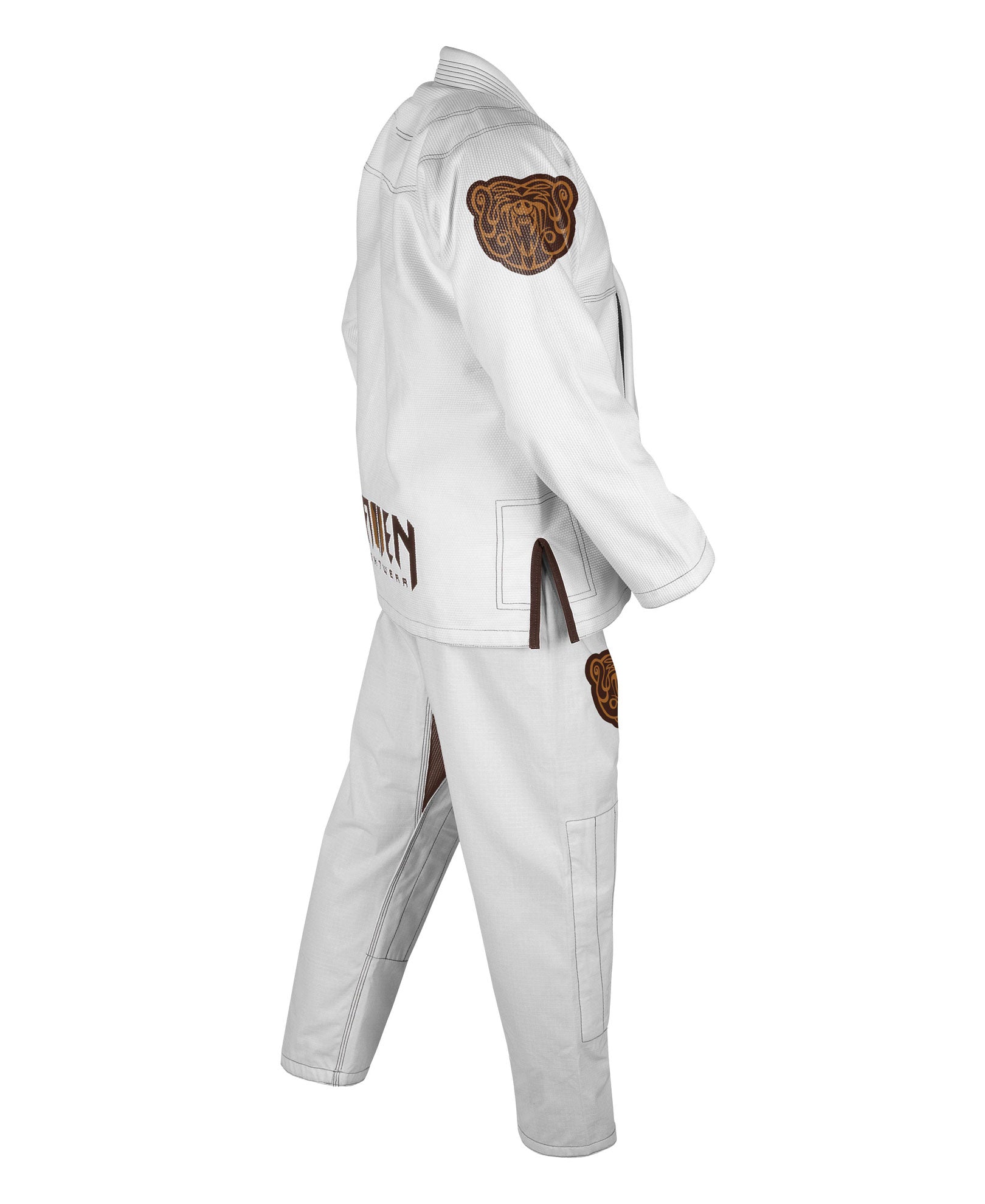 Raven Fightwear Men's Berserker Nordic Bear Brazilian Jiu Jitsu Uniform BJJ Gi White
