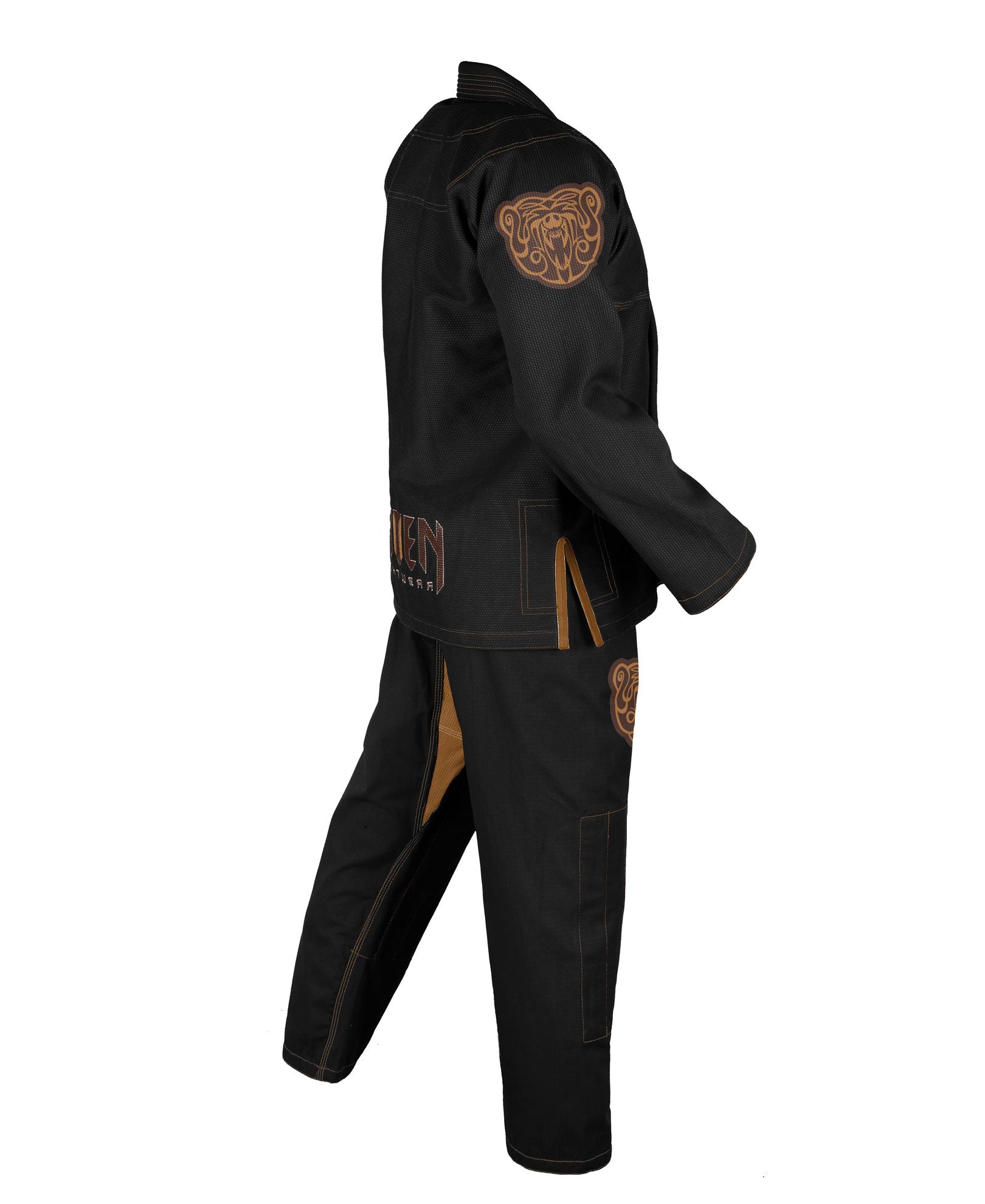 Raven Fightwear Men's Berserker Nordic Bear Brazilian Jiu Jitsu Uniform BJJ Gi Black