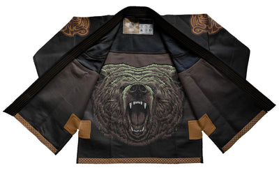 Raven Fightwear Men's Berserker Nordic Bear Brazilian Jiu Jitsu Uniform BJJ Gi Black