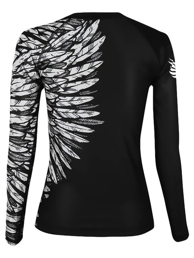 Raven Fightwear Women's Aerial Assault IBJJF Approved Rash Guard White