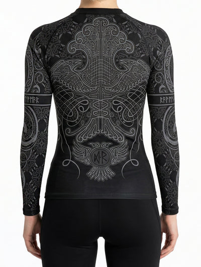 Raven Fightwear Women's Nordic IBJJF Approved Rash Guard Black