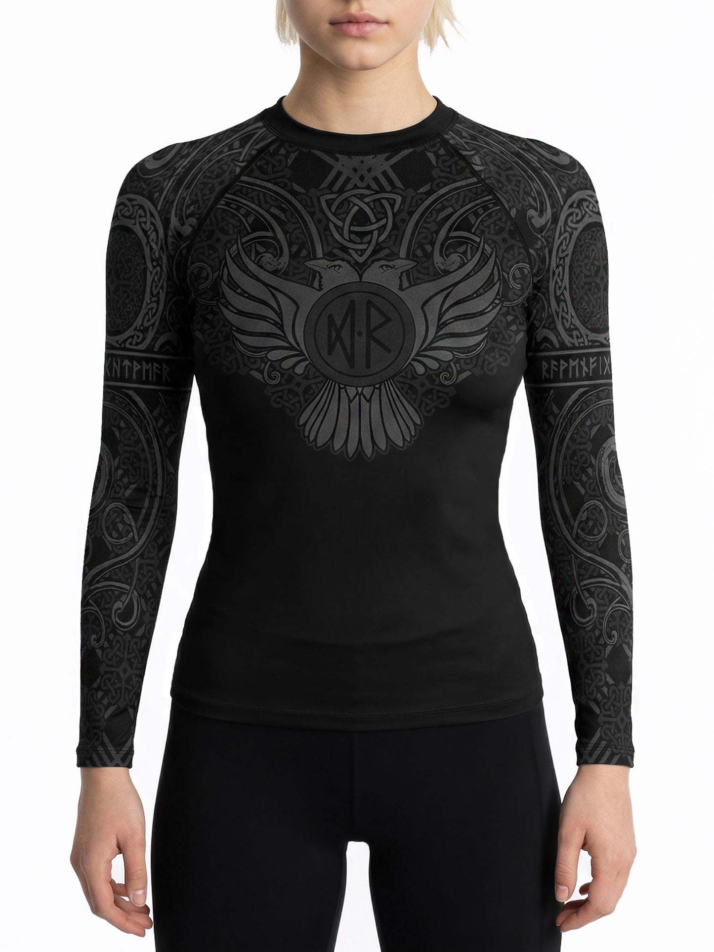 Raven Fightwear Women's Nordic IBJJF Approved Rash Guard Black