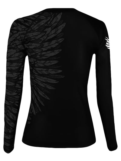 Raven Fightwear Women's Aerial Assault IBJJF Approved Rash Guard Black