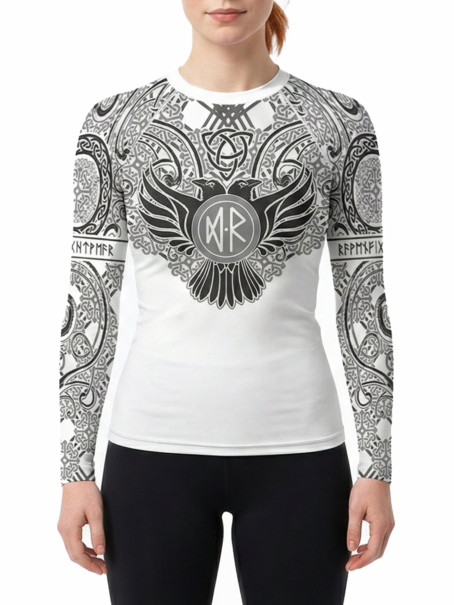 Raven Fightwear Women's Nordic Rash Guard IBJJF Approved MMA BJJ White