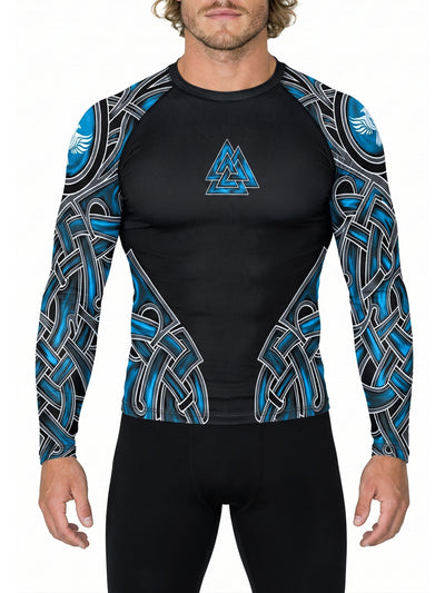 Raven Fightwear Men's The Gods of Scandinavia Odin Nordic Rash Guard MMA BJJ