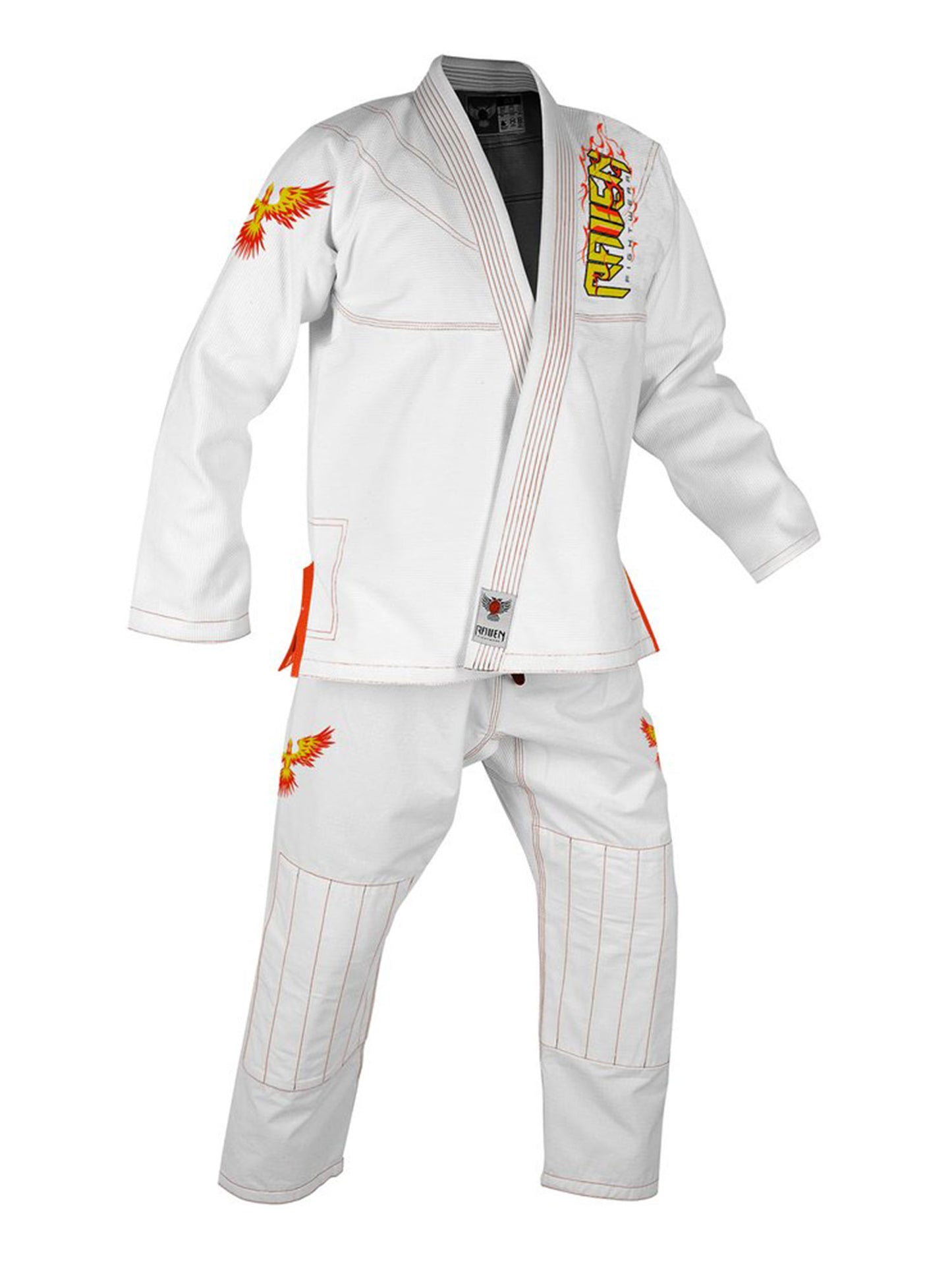 Raven Fightwear Men's The Phoenix Brazilian Jiu Jitsu Uniform Premium BJJ Gi White