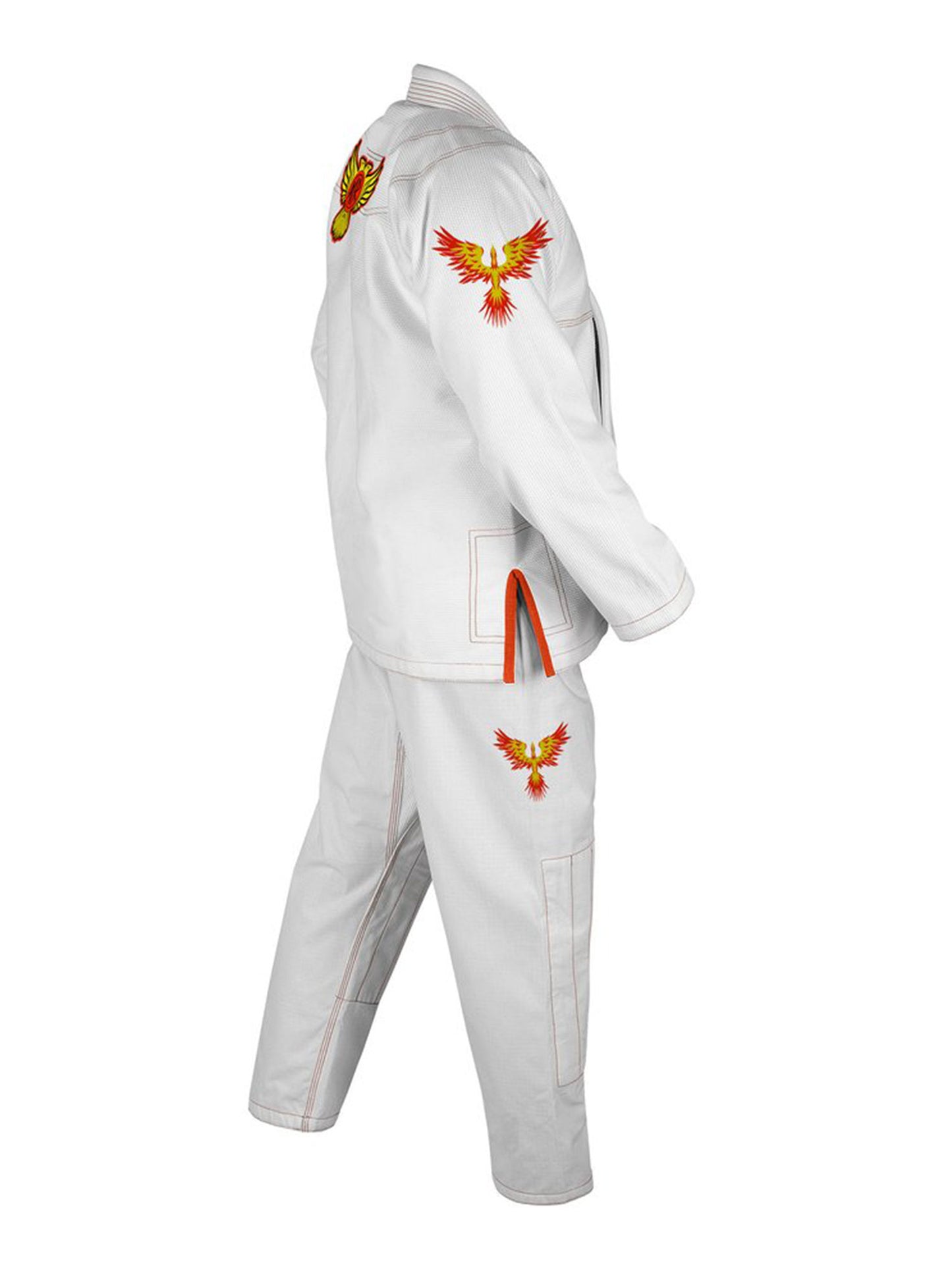 Raven Fightwear Men's The Phoenix Brazilian Jiu Jitsu Uniform Premium BJJ Gi White