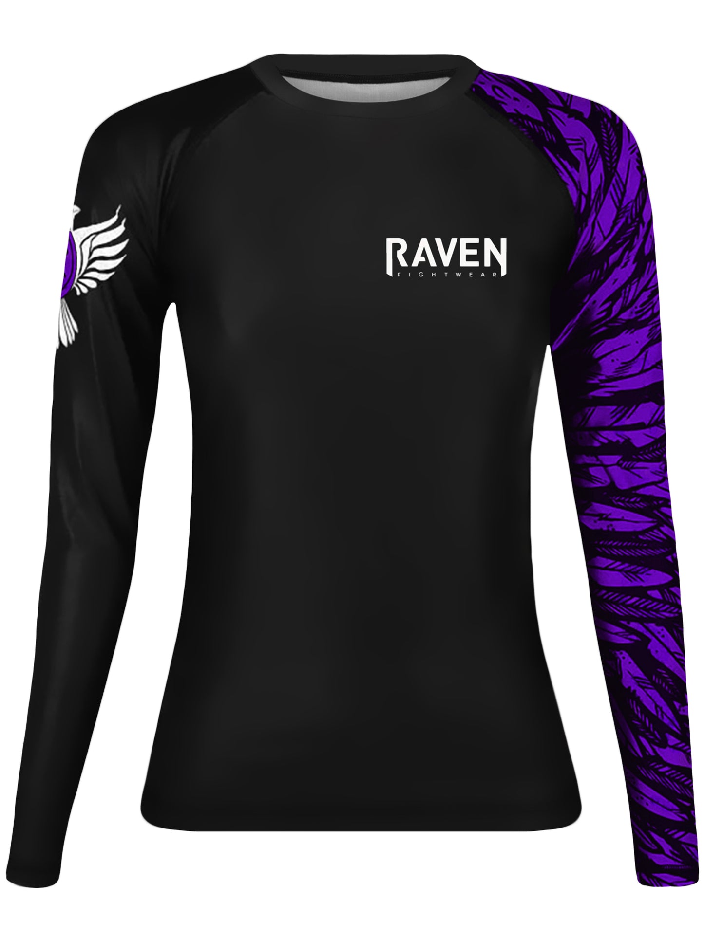 Raven Fightwear Women's Aerial Assault IBJJF Approved Rash Guard Purple