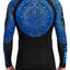 Raven Fightwear Men's Aztec Ranked Rash Guard MMA BJJ Blue