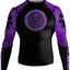 Raven Fightwear Men's Aztec Ranked Rash Guard MMA BJJ Purple