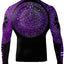 Raven Fightwear Men's Aztec Ranked Rash Guard MMA BJJ Purple