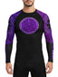 Raven Fightwear Men's Aztec Ranked Rash Guard MMA BJJ Purple