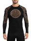 Raven Fightwear Men's Aztec Ranked Rash Guard MMA BJJ Brown
