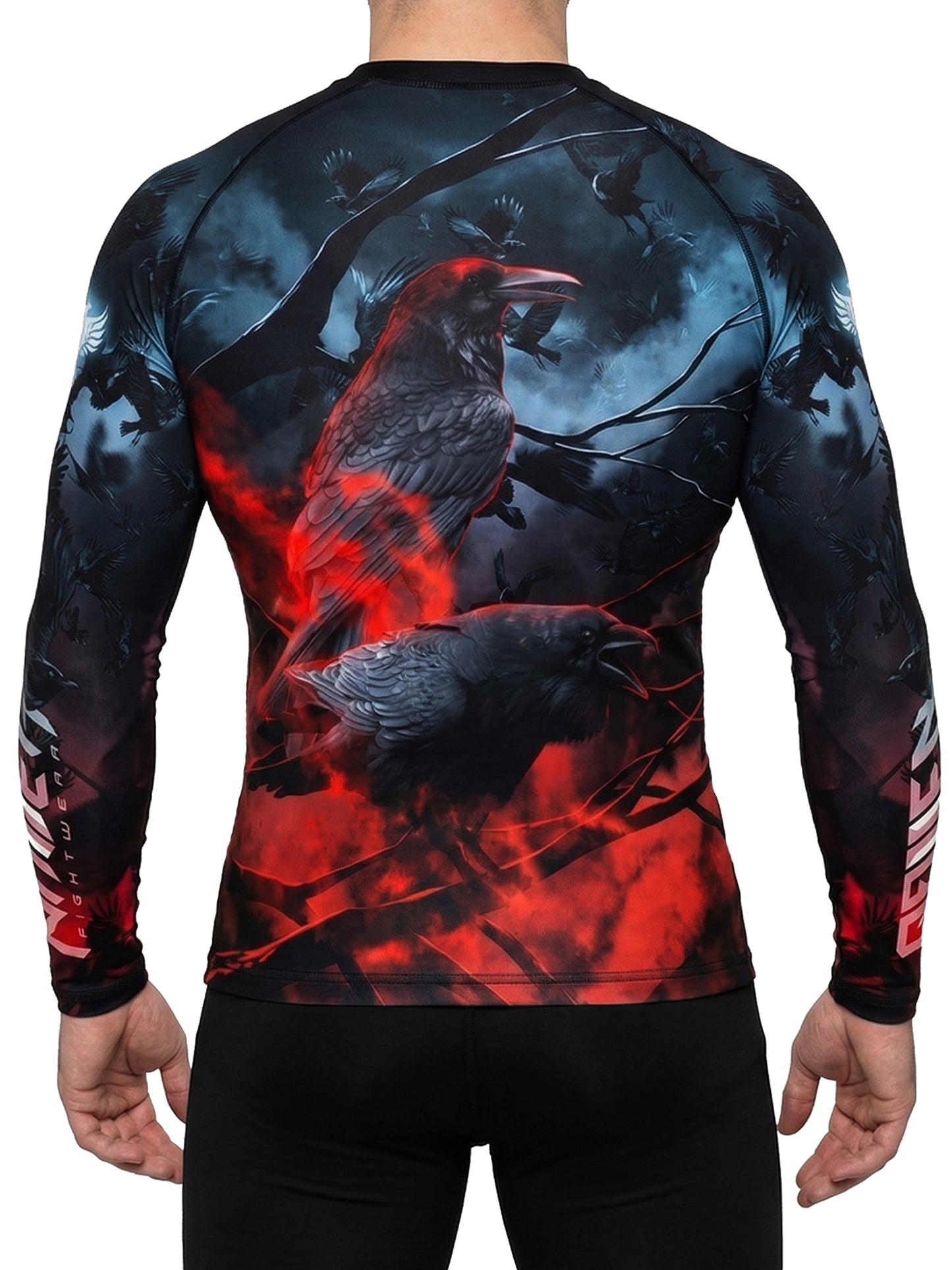 Raven Fightwear Men's The Unkindness Rash Guard MMA BJJ Black