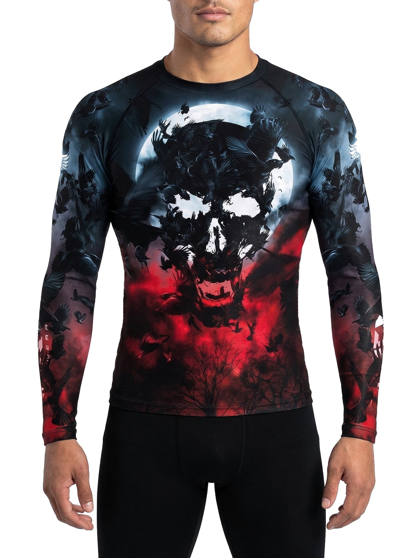 Raven Fightwear Men's The Unkindness Rash Guard MMA BJJ Black