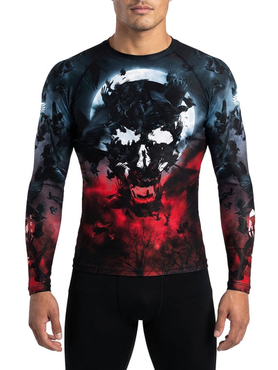 Raven Fightwear Men's The Unkindness Rash Guard MMA BJJ Black