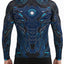 Raven Fightwear Men's Cybernetic Rash Guard MMA BJJ Blue