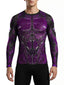 Raven Fightwear Men's Cybernetic Rash Guard MMA BJJ Purple
