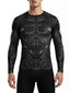 Raven Fightwear Men's Cybernetic Rash Guard MMA BJJ Black