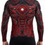 Raven Fightwear Men's Cybernetic Rash Guard MMA BJJ Red
