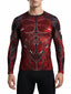 Raven Fightwear Men's Cybernetic Rash Guard MMA BJJ Red