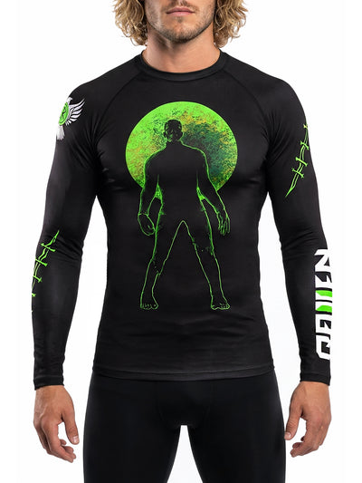 Raven Fightwear Men's Frankenstein's Monster MMA BJJ Rash Guard MMA Black