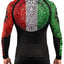 Raven Fightwear Men's Aztec BJJ Rash Guard MMA Red/White/Green