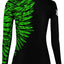 Raven Fightwear Women's Aerial Assault BJJ Rash Guard MMA Black/Green