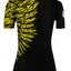 Raven Fightwear Women's Aerial Assault Short Sleeve BJJ Rash Guard MMA Black/Yellow